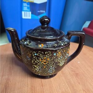 vintage Japanese redware teapot